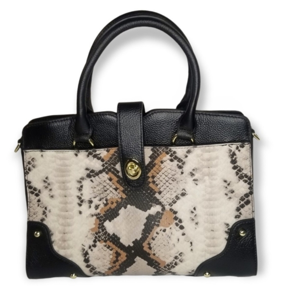 Handbags - Chic Leather Purse with Animal Print